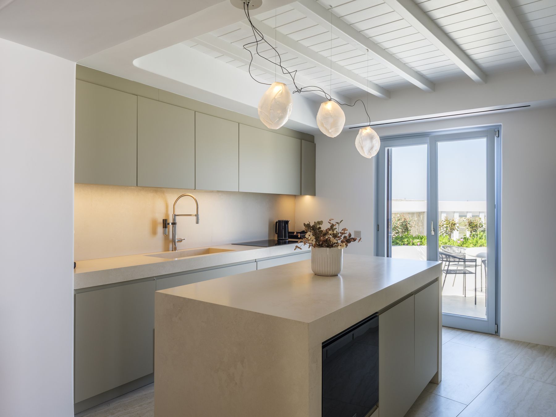 Kitchen island and designer kitchen